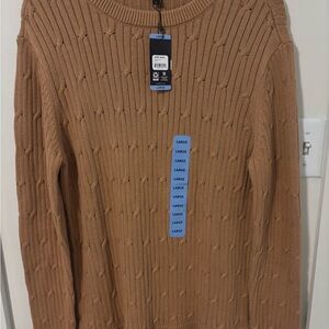 Express Men's Camel Crewneck Sweater
